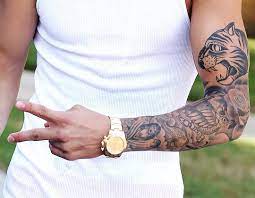 In the latest video with gq magazine that was immortalized during the photo session, justin. Close Up Of Justin S Half Sleeve Sleeve Tattoos Forarm Tattoos Cloud Tattoo Sleeve