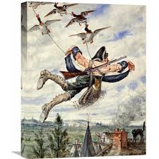 Global Gallery Illustrations For The Adventures Of Baron Munchausen By Alphonse Adolf Bichard Painting Print On Wrapped Canvas Wayfair