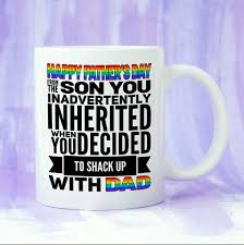 Gay Father's Day Gift from Son - Gay Dads Gift - Gay Stepdad Father's Day  Mug - Funny Bonus Dad Coffee Cup - Gay Daddy. : Amazon.ca: Home