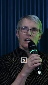 Incumbent Democrat Rachel May speaks to supporters after defeating  Republican challenger Caleb Slater in the race to represent the 48th Senate  District in the New York state Legislature. ...