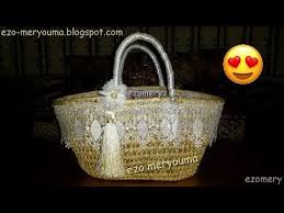 طريقة تزيين قفة للمناسبات بالدانتيل موديل شيك وراقي Youtube Bags Straw Bag Fashion