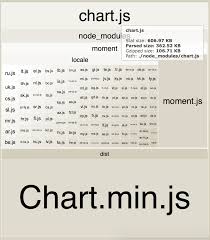 reduce bundle size by removing chart js source code issue