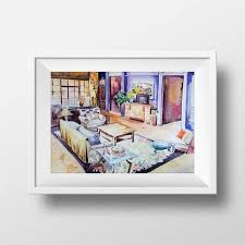 I'm back with another post on my recent shopping finds. Instant Download Wall Art Friends Tv Show Monicas Living Room Watercolor Print Wha Art Friend Drawings Of Friends Friends Poster