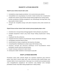 Maybe you would like to learn more about one of these? Objektif Dan Skop Latihan Industri