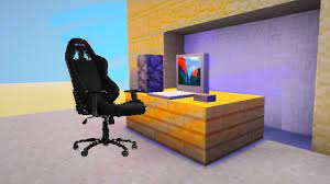 Place 3 mine cart rails and a minecraft on top then push it down. Minecraft How To Make A Gaming Chair Youtube