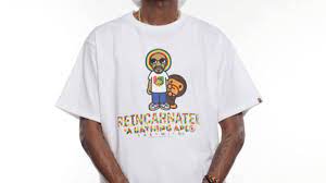 Men's bape x tiger shorts a bathing ape shark camo head casual cotton elastic jogger gym active sweatpants with pocket. A Bathing Ape X Snoop Lion Bape Baby Milo T Shirt Collection Ietp