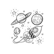 Doodle Space Planets Rocket Ship Stars Explore Vector Liked On Polyvore Featuring Fillers Drawings Doodle Phrase Quotes Taccuini Disegno Di Luna Disegni