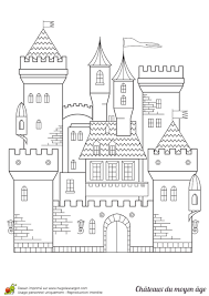 Coloriage Chateau Du Moyen Age Geometrique Coloriage Chateau Dessin Chateau Coloriage
