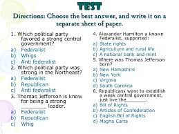 Federalists Vs Republicans