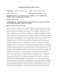 COMMITTEE MEETINGS FOREST COUNTY