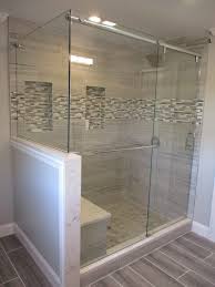 See more ideas about bathrooms remodel, tub to shower conversion, shower conversion. Barn Style Slider With Half Wall Contemporary Bathroom New York By Absolute Shower Doors Houzz