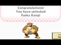 In mario kart wii, funky kong is an unlockable playable heavyweight character. Video Funky Kong