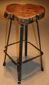 Maybe you would like to learn more about one of these? Hand Forged Metal Is Shaped And Hammered Into A Solid Bar Stool Base An Organic Shaped Natural Mesquite S Metal Bar Stools Rustic Bar Stools Rustic Furniture