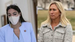 — marjorie taylor greene 🇺🇸 (@mtgreenee) april 14, 2021 @aoc you can choose one moderator and i choose a moderator. Marjorie Taylor Greene Confronts Aoc Outside House Chamber Report Iheartradio