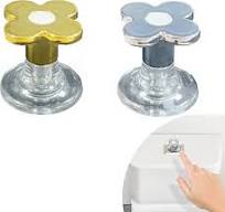 Roucerlin Lot de 2 boutons poussoirs autocollants en forme de fleur pour  chasse d'eau de toilettes, bouton poussoir pour chasse d'eau, aide à lever  le ...