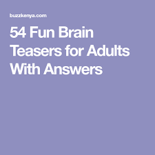 Use it or lose it they say, and that is certainly true when it comes to cognitive ability. 54 Fun Brain Teasers For Adults With Answers Brain Teasers For Adults Brain Teasers Brain Teasers With Answers