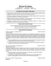 Certified in brakes, front end steering and suspension. Auto Mechanic Resume Sample Monster Com