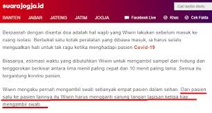 Salah Petugas Rapid Test Jarang Mengganti Sarung Tangan Bisa Tularkan Covid 19 Dari Pasien Sebelumnya Hoax Buster Satgas Penanganan Covid 19