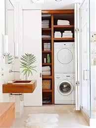 Die nachfolgende bauanleitung zeigt den selbstbau eines einbauschrankes für die dachschräge. Schrank Fur Waschmaschine Im Badezimmer Mit Eingebautem Trockner Und Waschmaschine Modell Von Ikea