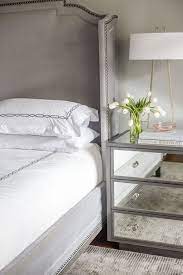 This Is Fabulous I Love This Also Looks Like Matouk Sheets I Love Everything Go Mirrored Bedroom Furniture Bedroom Night Stands Master Bedroom Nightstands