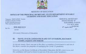 When will the 2021 kcse results be announced. Ministry Of Education S Circular On Guidelines For Traveling Of Kcse Candidates Teacher Co Ke