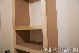 Building shelves can seem like a daunting diy project, but with some determination and the right tools, you can build a simple unit for storing and displaying items in your space. How To Build Custom Closet Shelves View Along The Way