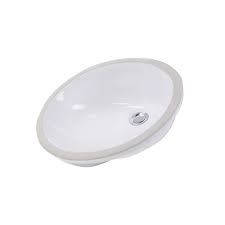 oval ceramic sink in white