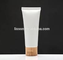 80ml plastic tube with wood grain flip top cap for facial ...