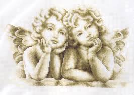 14,16,18 and 22 count final pattern sizes: Dreaming Angels Cross Stitch Kit By Vervaco