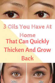 3 Oils You Have At Home That Can Quickly Thicken And Grow Back Eyebrow Hair How To Grow Eyebrows Grow Hair Beauty Treatments
