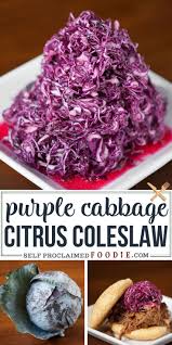 Pulled pork is such a classic comfort food, and making it in the slow cooker is a foolproof way to achieve truly tender, succulent meat that mixes pork roast: Purple Cabbage Citrus Coleslaw Purple Cabbage Recipes Veggie Recipes Healthy Coleslaw For Pulled Pork