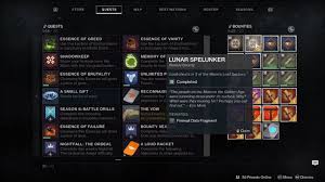 The first two pieces, essence of anguish and essence of despair will be granted in … How To Complete Memory Of Sai Mota And Unlock Deathbringer In Destiny 2 Xfire