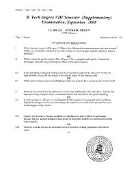 Interior Design Exam Paper September 2008 Civil Engineering 8th Semester Docsity