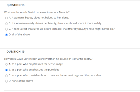 A person's final words can be clever and profound. Question 18 What Are The Words David Lurie Use To Chegg Com