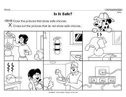 Is It Safe Students Must Decide If The Action Depicted In Each Scene Is Safe Or Not A Gre Fire Safety Preschool Fire Safety Activities Fire Safety Worksheets