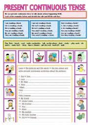 Present Continuous Tense Esl Worksheet By Bburcu