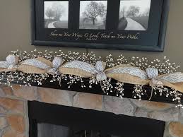 Mantel Decoration Mantle Garland Summer Garland White And Gray Year Round Garland Fireplace Decoration Mantle Garland Mantel Decorations White Garland