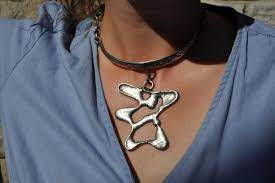 Danish Modern Jacob Hull Huge Abstract Scandinavian Modernist Etsy Abstract Necklace Mid Century Jewelry Danish Modern
