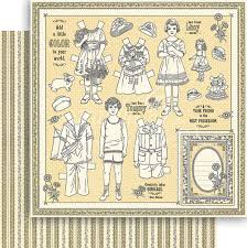 Graphic 45 Penny S Paper Doll 12 X 12 Scrapbook Paper Color Your World Graphic 45 Paper Dolls Vintage Paper Dolls