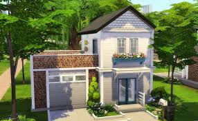 Simste On Instagram Tiny House With Garage Made To Match Whit My Other Tiny Home For A Young Mom And Toddler Sims House Sims House Design Sims 4 House Design
