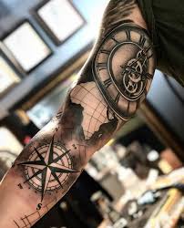 By dubuddha august 9, 2018. Tatts Tattoo Sleave Tattoosleave Compass Clock Sleeve Tattoos Tattoos Nautical Tattoo Sleeve