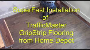 Is trafficmaster's laminate line the right flooring brand & style for your home or business? Trafficmaster Gripstrip Fast Installation Youtube