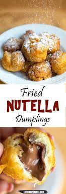 Fried Nutella Dumplings Recipe Nutella Dessert Recipes Nutella Recipes Easy Nutella Desserts