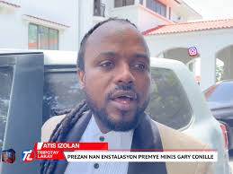 Flash! Atis Izolan debake nan enstalasyon premye minis Gary Conille, men li  di "LI PA KONN ANYEN"