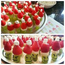 Cute christmas appetizers for kids. Cute Christmas Appetizer Idea Fruit Grinches Xmas Food Food Christmas Food