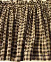 Shop for kitchen valances at bed bath & beyond. Valance Homespun Black And Tan Country Primitive Theme Curtain Window Treatment Extra Wide Farmhouse Goals