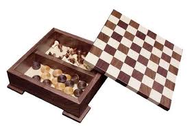 Amish Walnut And Maple Wood Checker And Chess Set With Storage Chess Set Wood Chess Set Wood Chess