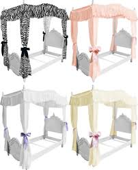 Fc38 Girls Twin Size Princess Bed Drape Canopy Curtains Fabric Top Cover Ruffled Bed Drapes Canopy Curtains Canopy Bed Curtains