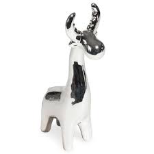 Statuette Elan Argentee En Ceramique H20 Maisons Du Monde Elch Adventkalender Weihnachtskollektion