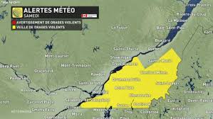 Quinze départements ont été placés en vigilance orange par météo france pour des orages et deux pour des crues. Meteomedia Les Orages Violents Frappent Le Quebec